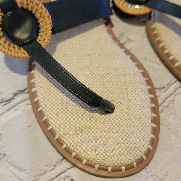 Nautica Navy Blue Sandals Sz 9.5 EUC - Picture 2 of 6